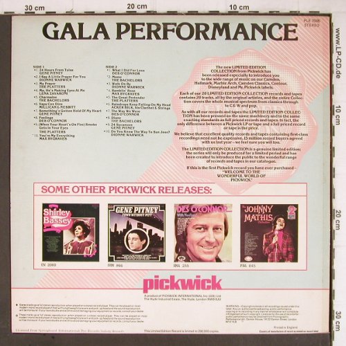 V.A.Gala Performance: Gene Pitney... Dionne Warwick, Pickwick (PLE 7005), UK,20 Tr. Typ: LP Best.-Nr.: Y8818 Preis: 5,00 Euro
