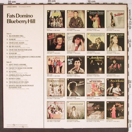 Domino,Fats: Blueberry Hill, MFP(1A 022-58093), NL, 1980 - LP - Y8827 - 5,00 Euro