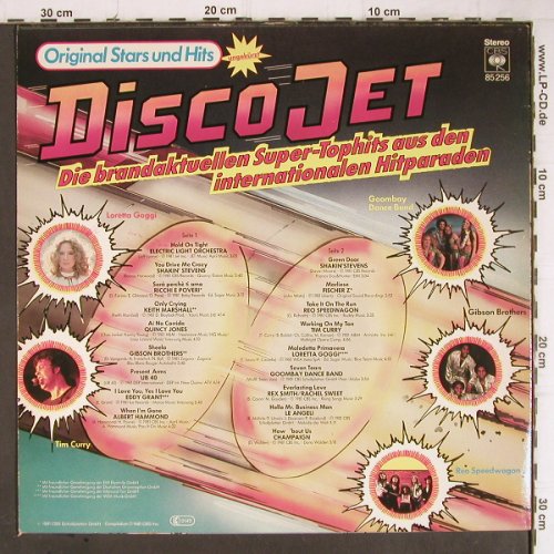 V.A.Disco Jet: ELO...Champaign, + Poster, CBS (CBS 85 256), NL, 1981 Typ: LP Best.-Nr.: Y8897 Preis: 5,00 Euro