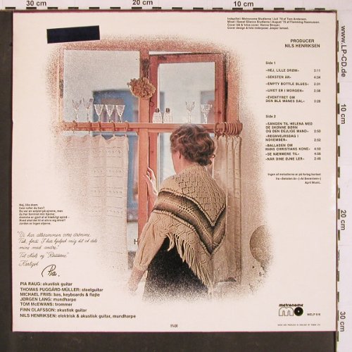 Raug,Pia: Hej Ille Dröm, Metronome (MELP 618), S, 1978 Typ: LP Best.-Nr.: Y894 Preis: 7,50 Euro