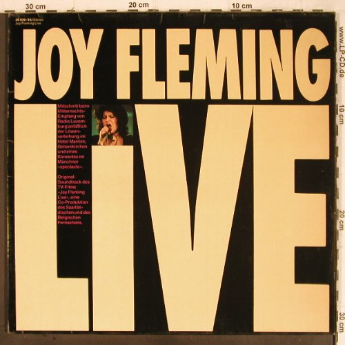 Fleming,Joy: Live, Foc, Intercord(26 020-8 U), D, 1974 - LP - Y9031 - 6,00 Euro