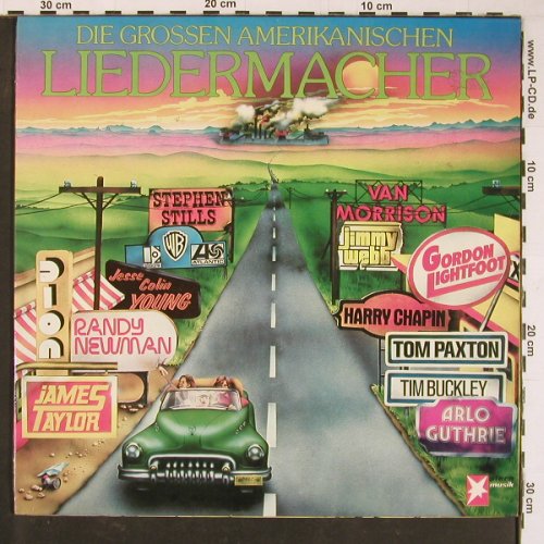 V.A.Die Grossen Amerikanischen: Liedermacher, 14 Tr., Foc, WB (WB 56 061), D, 1974 Typ: LP Best.-Nr.: Y907 Preis: 6,00 Euro