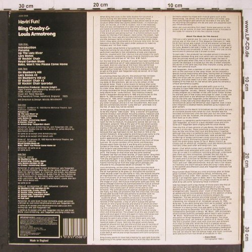 Crosby,Bing & Louis Armstrong: Havin' Fun,Entert.. Live Broadcasts, Jasmine(1949-50)(JASM 2508), UK, 1983 - LP - Y9162 - 9,00 Euro