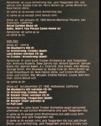 Crosby,Bing & Louis Armstrong: Havin' Fun,Entert.. Live Broadcasts, Jasmine(1949-50)(JASM 2508), UK, 1983 - LP - Y9162 - 9,00 Euro
