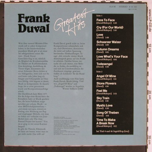 Duval,Frank: Greatest Hits, Amiga(8 56 343), DDR, 1988 - LP - Y940 - 6,00 Euro