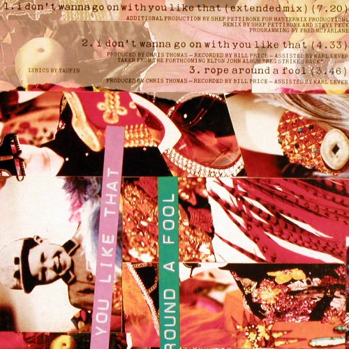 John,Elton: I Don't Wanna Go On..*2+1, EP, Rocket(870 325-1), NL, 1988 - 12inch - Y9711 - 3,00 Euro