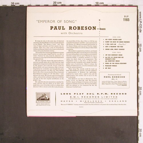 Robeson,Paul: Emperor of Songs !, His Masters Voice (DLP 1165), UK Typ: 10" Best.-Nr.: Y9794 Preis: 7,50 Euro