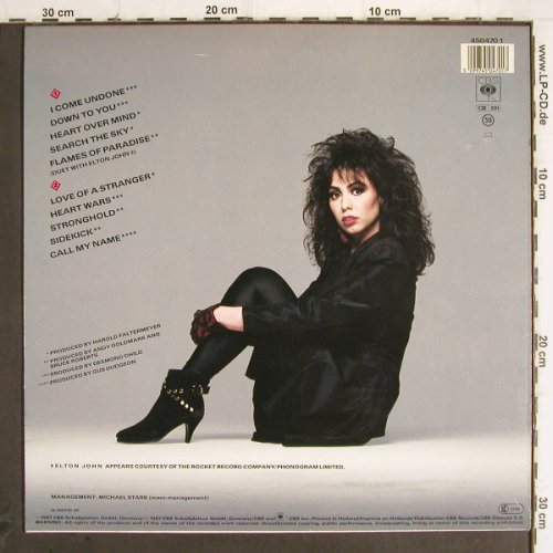 Rush,Jennifer: Heart Over Mind, CBS (CBS 450470 1), NL, 1987 Typ: LP Best.-Nr.: Y9834 Preis: 5,00 Euro