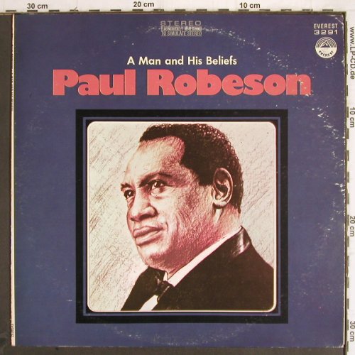 Robeson,Paul: A Man And His Beliefs, m-/vg+, Everest (3291), US Typ: LP Best.-Nr.: Y9841 Preis: 5,00 Euro