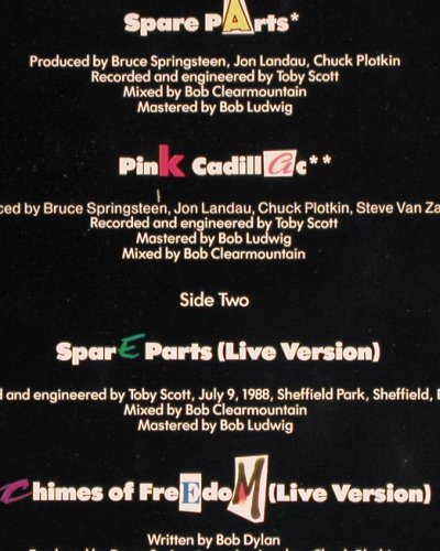 Springsteen,Bruce: Spare Parts*2+2, CBS (952962 6), NL, 1988 Typ: 12" Best.-Nr.: Y9890 Preis: 5,00 Euro