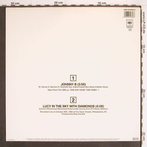 Hooters: Johnny B / Lucy In The Sky.., CBS(CBS 650982 6), NL, 1987 - 12inch - Y9992 - 4,00 Euro