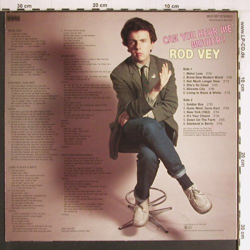 Vey,Rod: Can You Hear Me,Mother?,Pink Vinyl, Bellaphon(26 07 007), D, m-/vg+,  - LP - E7363 - 2,00 Euro
