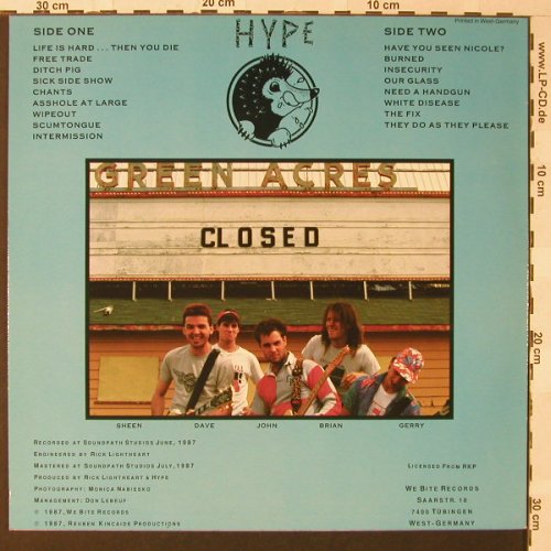 Hype: Burned, We Bite(026), D, 1987 - LP - E9341 - 10,00 Euro