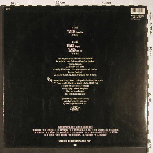 Dalbello: Tango*3(dance+single+dub), Capitol (20 2159 6), EEC, 1987 Typ: 12" Best.-Nr.: H1631 Preis: 1,00 Euro