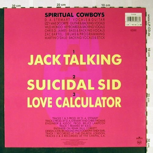 Stewart,Dave & t.Spiritual Cowboys: Jack Talking*2+2, BMG(PT 43908), D, 1990 - 12inch - H2419 - 1,00 Euro