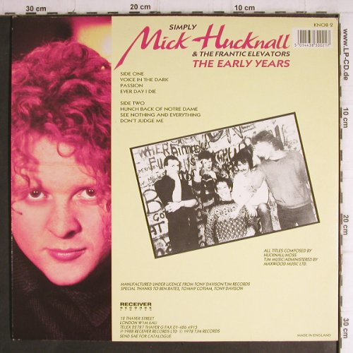 Hucknall,Mick-Simply&FranticElevato: The Early Years,(LP/Interview), Receiver (KNOB 2), UK, 1988 Typ: 2LP Best.-Nr.: V1306 Preis: 7,50 Euro