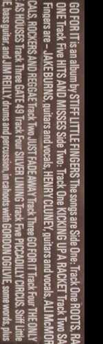 Stiff Little Fingers: Go For It, m-/vg+, Chrysalis(203 645-320), D, 1981 - LP - V1362 - 9,00 Euro