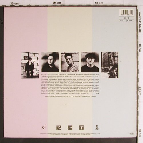 Frankie Goes To Hollywood: Warriors*3,twelve wild DiscipipleMx, ZTT (608 615), D, 1986 Typ: 12" Best.-Nr.: V1390 Preis: 4,00 Euro