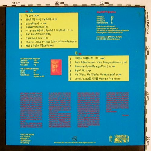 Kings Of Balla Balla: Rudolf's Rache, SMR (049), D, 1988 Typ: LP Best.-Nr.: V2402 Preis: 9,00 Euro