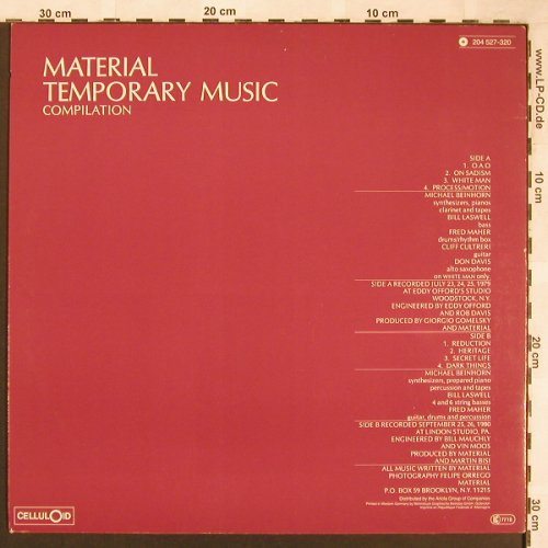 Material: Temporary Music Compilation,Laswell, Celluloid(204 527-320), D, 1982 - LP - X1788 - 24,00 Euro