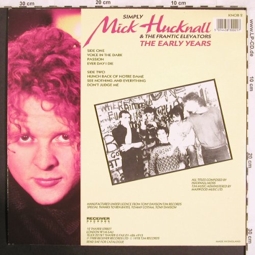 Hucknall,Mick-Simply&FranticElevato: The Early Years,(LP/Interview), Receiver(KNOB 2), UK, 1988 - 2LP - X3163 - 9,00 Euro