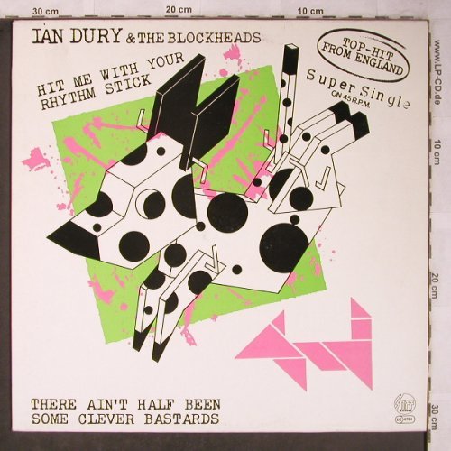 Dury,Ian & Blockheads: Hit Me With Your Rhythm Stick+1, Stiff(6.20009 AE), D, 1979 - 12inch - X5491 - 5,00 Euro