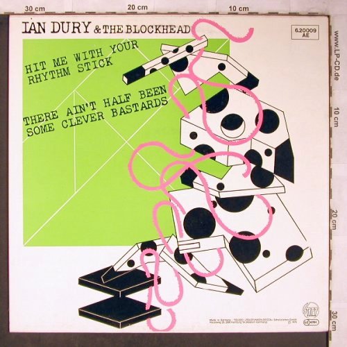 Dury,Ian & Blockheads: Hit Me With Your Rhythm Stick+1, Stiff (6.20009 AE), D, 1979 Typ: 12" Best.-Nr.: X5491 Preis: 5,00 Euro