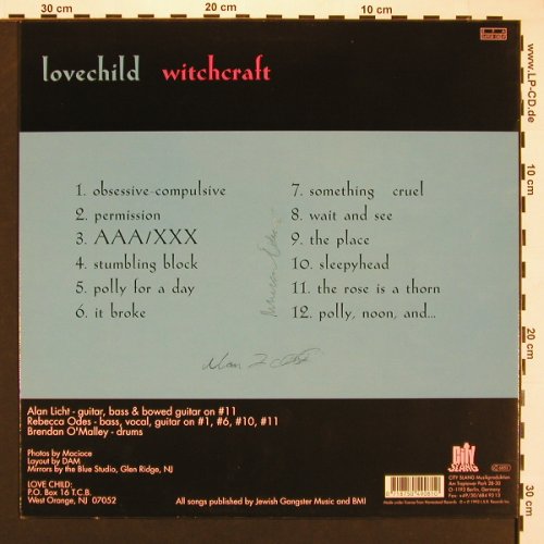 Lovechild: Witchcraft, City Slang(SLANG 022), D, 1992 - LP - X8289 - 7,50 Euro