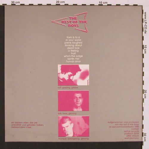 Rest Of The Boys,The: Days Weeks And Years, Restive(RR 004), D, 1988 - LP - X8660 - 7,50 Euro