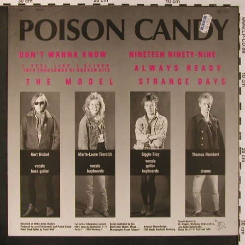 Poison Candy: Same, 6 Tr. EP 45rpm, Pop-I(POP 15-2), EEC, 1988 - LP - X8943 - 6,00 Euro