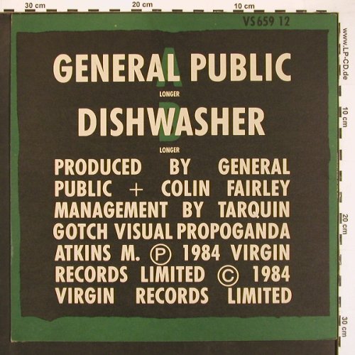 General Public: Gen.Public(lg), dishwasher(lg), Virgin (VS 659 12), UK, 1984 Typ: 12" Best.-Nr.: X9220 Preis: 3,00 Euro