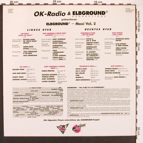 V.A.Elbground Vol.2: The Honx...Blue Storie, 4 Tr.,, Elbground & OK Radio(EG 002), D, 1989 - LP - X9554 - 7,50 Euro