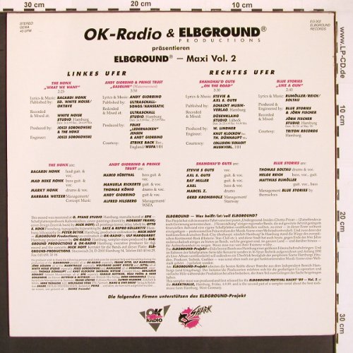 V.A.Elbground Vol.2: The Honx... Blue Storie, 4 Tr.,, Elbground & OK Radio(EG 002), D, 1989 - LP - X9554 - 7,50 Euro