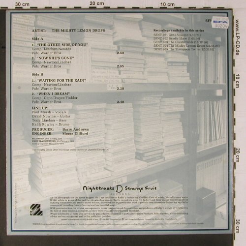 Mighty Lemon Drops: Jenice Long Session +3, Strange Fruit (SFNT 004), UK, 1987 Typ: 12" Best.-Nr.: Y1475 Preis: 5,00 Euro