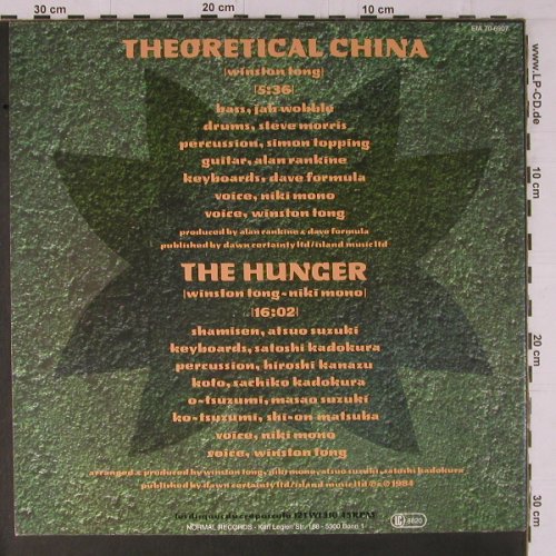 Tong,Winston: Theoretical China / The Hunger, Les Disques duCrepuscule (12 TWI 310), D, 1984 Typ: 12" Best.-Nr.: Y1487 Preis: 5,00 Euro