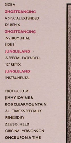 Simple Minds: Ghostdancing*2 / Jungleland *2, Virgin(009076), F, m / vg+, 1986 - 12inch - Y2134 - 5,00 Euro