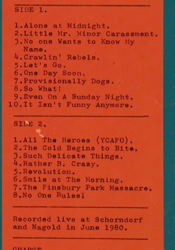 Charge: Caged & Staged-Live In Germany, Trikont (US-0076), D, Booklet, 1980 Typ: LP Best.-Nr.: Y2366 Preis: 10,50 Euro