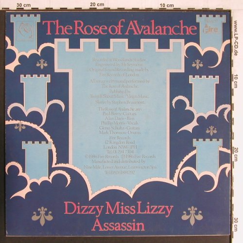 Rose Of Avalanche: Too Many Castles In The Sky+2, Fire Records(Blaze 9), UK, 1986 - 12inch - Y3452 - 5,00 Euro
