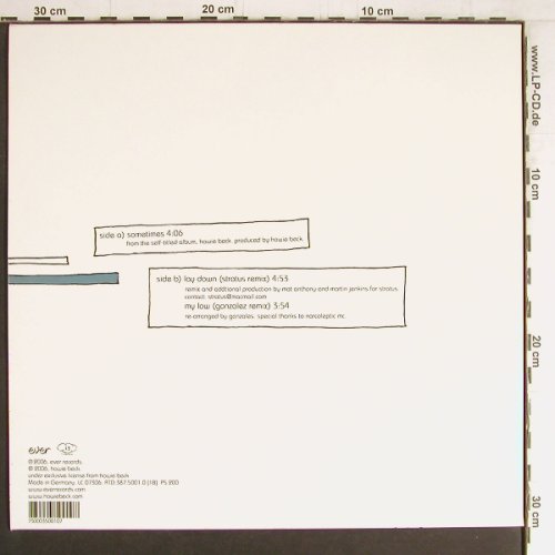 Howie Beck: Sometimes/Lay Down/My Low, Ever(REVE01EP), D, 2006 - 12inch - Y3861 - 5,00 Euro