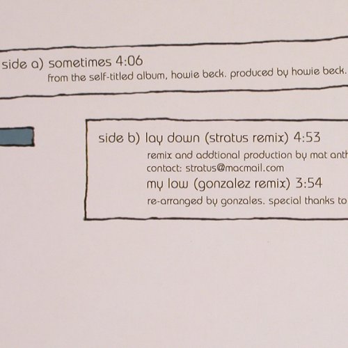 Howie Beck: Sometimes/Lay Down/My Low, Ever(REVE01EP), D, 2006 - 12inch - Y3861 - 5,00 Euro