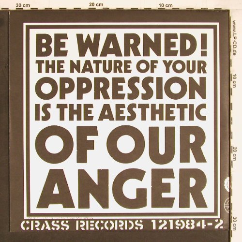Crass: Yes Sir I Will,Postercover,like new, Crass Rec. (121984-2), UK, 1984 Typ: LP Best.-Nr.: Y4423 Preis: 15,00 Euro