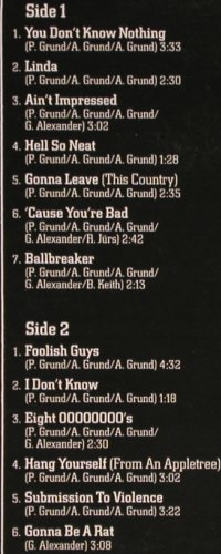 Big Balls and the Great White Idiot: Foolish Guys (1978), Vince Lombardi's (Vince 024), D, 2002 Typ: LP Best.-Nr.: Y8303 Preis: 17,50 Euro