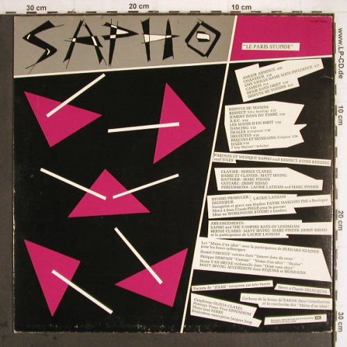 Sapho: Le Paris Stupide, vg+/vg+, EMI(1A 062-72303), NL, 1981 - LP - Y9712 - 5,00 Euro