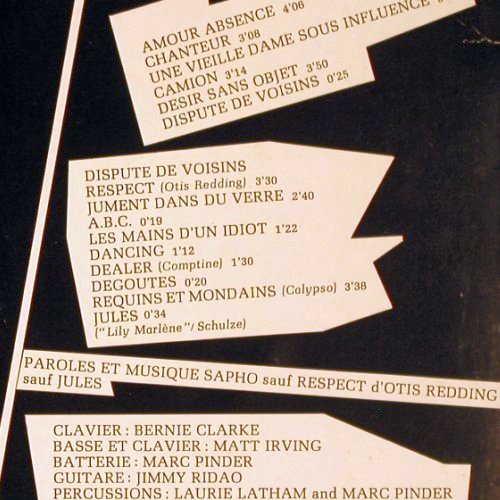 Sapho: Le Paris Stupide, vg+/vg+, EMI(1A 062-72303), NL, 1981 - LP - Y9712 - 5,00 Euro