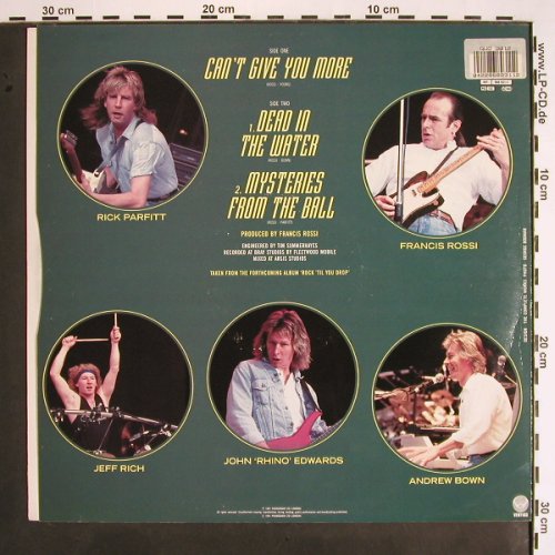 Status Quo: Can't Give You More+2, Vertigo, Swirl (QUO 3012), UK, 1991 Typ: 12" Best.-Nr.: V1587 Preis: 4,00 Euro