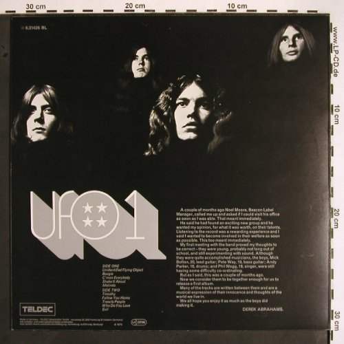 UFO: 1 (1970), Teldec, Ri (6.21426 BL), D Typ: LP Best.-Nr.: V1640 Preis: 17,50 Euro