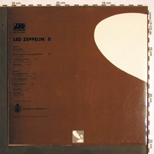 Led Zeppelin: II, Atlantic (HAT 421-43), E (Spain), 1969 Typ: LP Best.-Nr.: V1893 Preis: 40,00 Euro