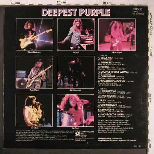 Deep Purple: Deepest Purple-The Very Best Of, Harvest (EMTV 25), UK,m-/vg+, 1980 Typ: LP Best.-Nr.: X4933 Preis: 9,00 Euro