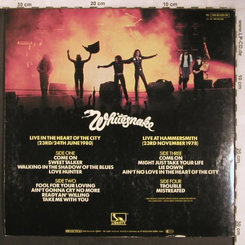 Whitesnake: Live..in The Heart Of The City, Liberty(164-83023/24), D, 1980 - 2LP - X4956 - 9,00 Euro