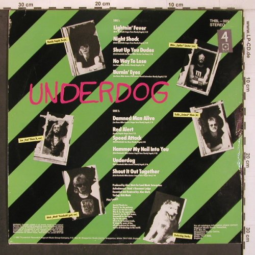 Underdog: Same, m-/vg+, Thunderbolt (THBL-005), D, 1983 Typ: LP Best.-Nr.: X7962 Preis: 6,00 Euro